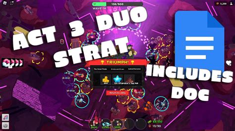 ACT 3 DUO STRAT (NST) // Narrators Finale Strat // P1 POV.